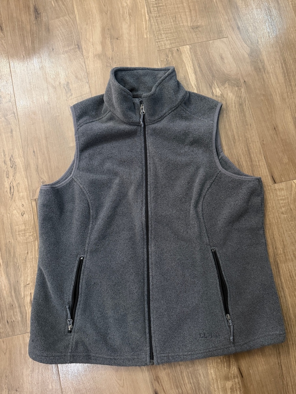 LL Bean dark grey fleece vest - XL